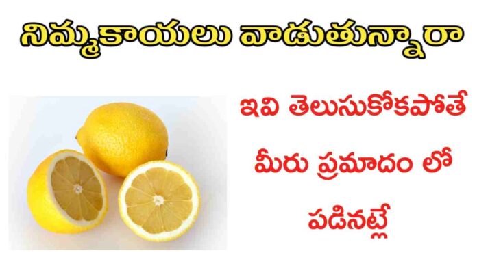 Lemon Uses in Telugu